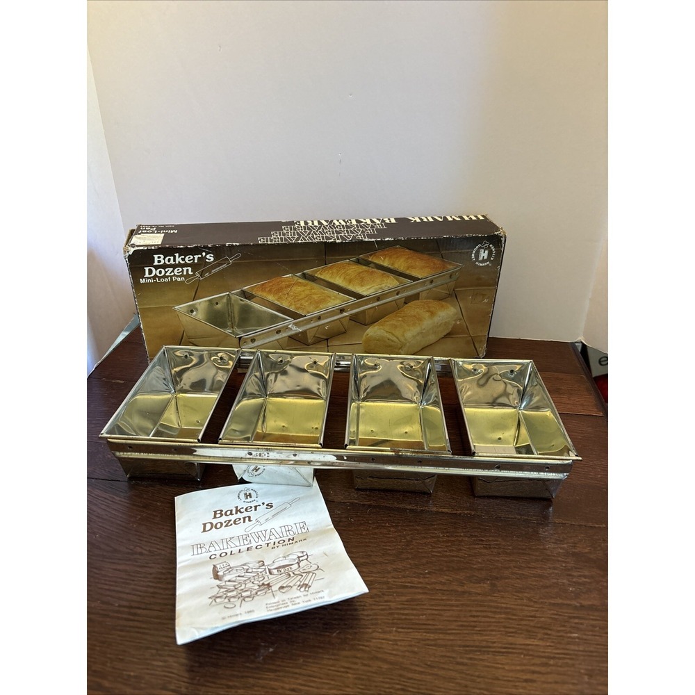 Himark Bakeware Mini-Loaf Pan Item No 15-4657 Vintage 1985‎ Tinned Steel